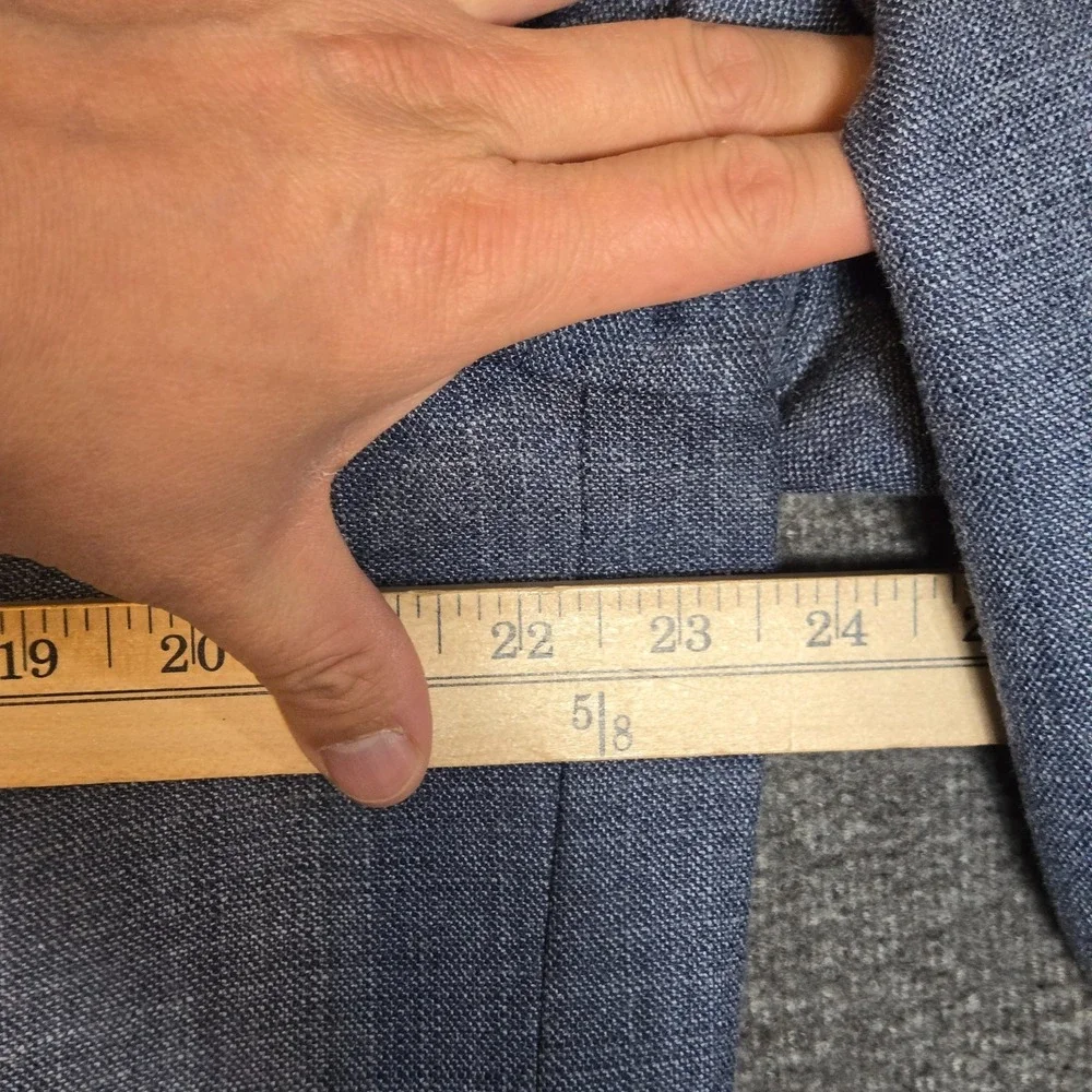 Lauren Ralph Lauren Silk Wool Blazer 46L Blue Plaid 2 Button Lined Sports‎ Coat